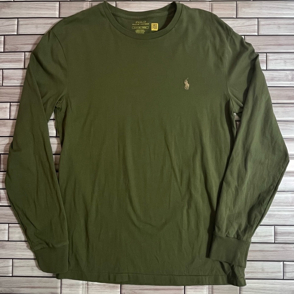 Polo by Ralph Lauren Men's Green Long Sleeve Shirt